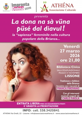 VI ASPETTIAMO VENERDI 27 MARZO PRESSO BIBLIOTECA ! - Associazione Culturale Athena